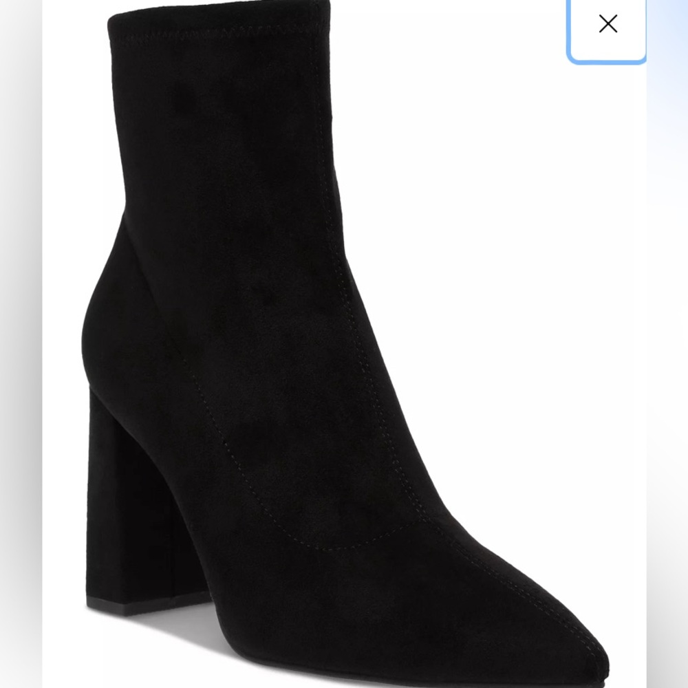 Wild Pair Becci Pointed toe ankle boots ,NWOT, black textile uppers,size 11